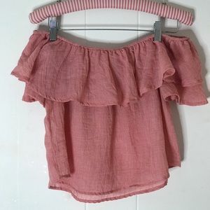 Dark Pink Off the Shoulder Top